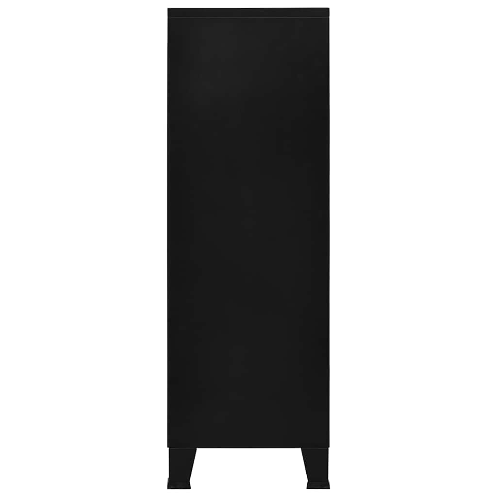 Industrial Storage Chest Black 75x40x120 cm Steel