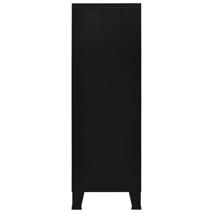Industrial Storage Chest Black 75x40x120 cm Steel