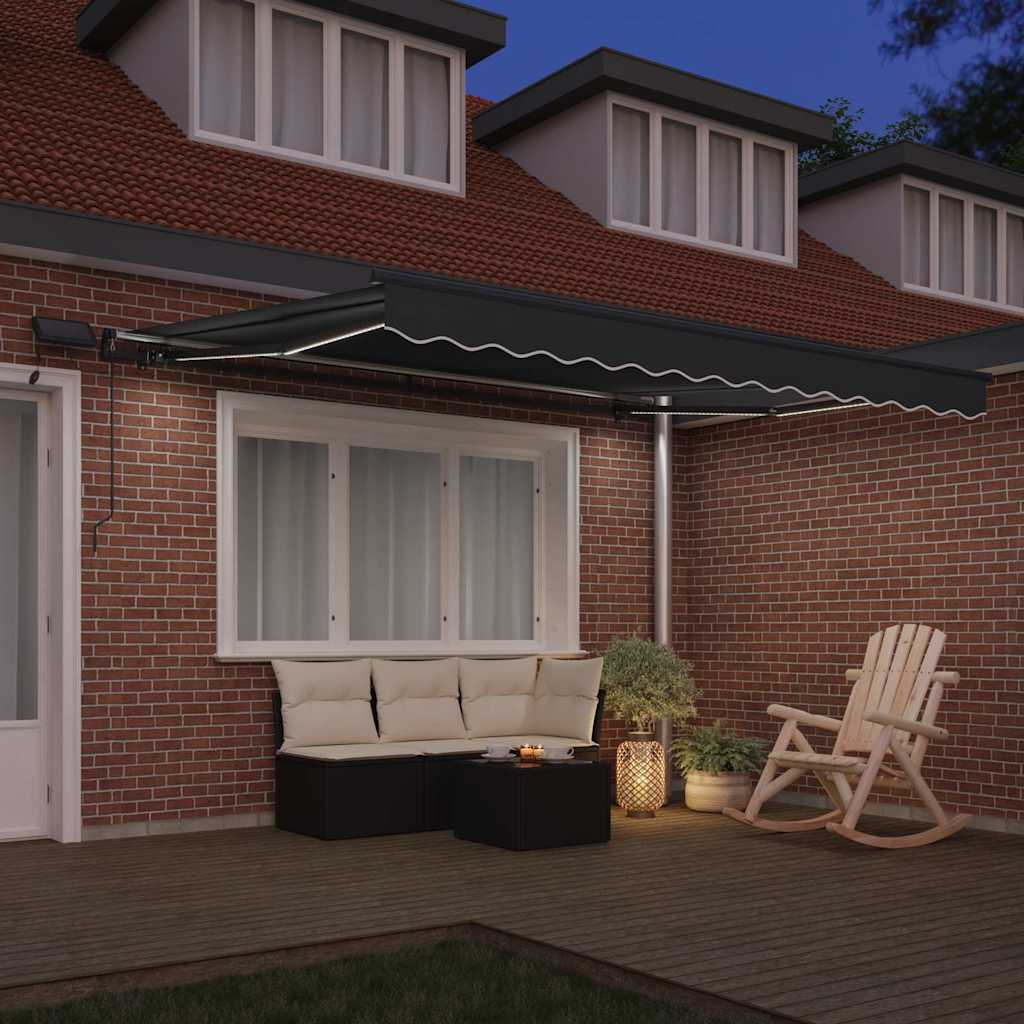 Awning Frame with Manual Anthracite 3.5 x 2.5 m Aluminium