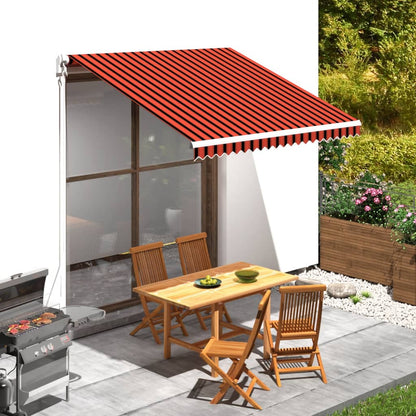 Awning Top Sunshade Canvas Orange and Brown 3x2.5 m