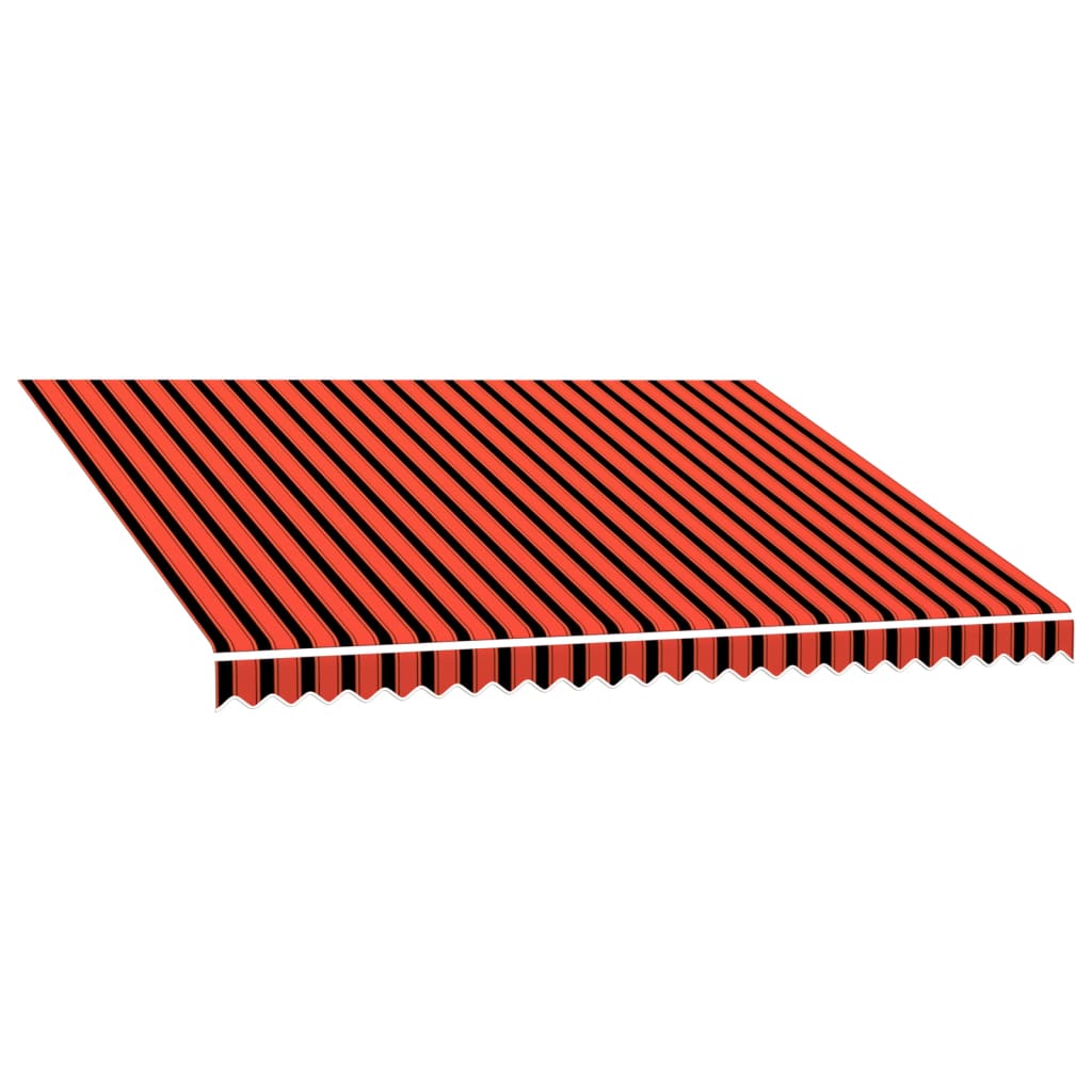 Awning Top Sunshade Canvas Orange and Brown 3.5x2.5 m