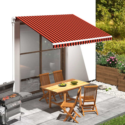 Awning Top Sunshade Canvas Orange and Brown 3.5x2.5 m