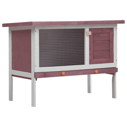 Rabbit Hutch | Brown | Solid pine wood | One size | Rabbit Hutch