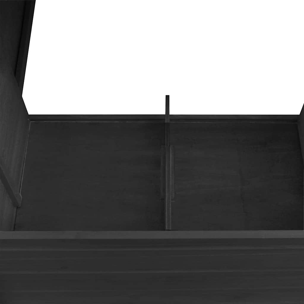 170846 vidaXL Outdoor Chicken Cage Hen House with 1 Egg Cage Grey Wood