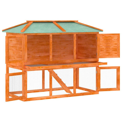 Animal Rabbit Cage Double Floor Wood