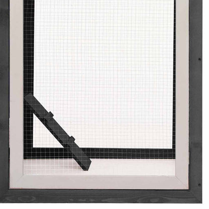 170861 vidaXL Chicken Cage Grey 170x81x110 cm Solid Pine & Fir Wood