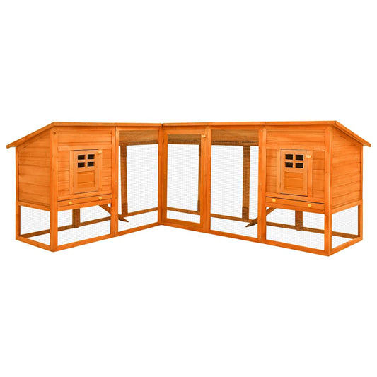 Rabbit Hutch | Brown | Solid fir wood, plywood, galvanised steel | 105 cm