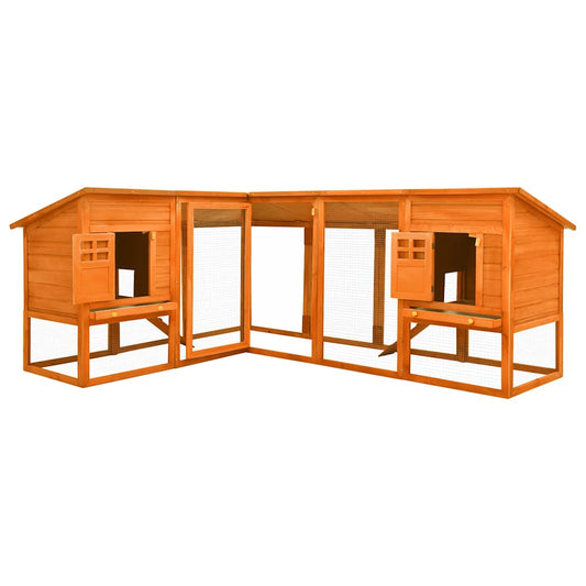 Rabbit Hutch | Brown | Solid fir wood, plywood, galvanised steel | 105 cm