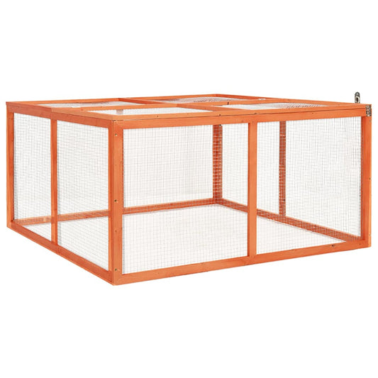 170876 vidaXL Rabbit Hutch 124x120x60 cm Solid Firwood