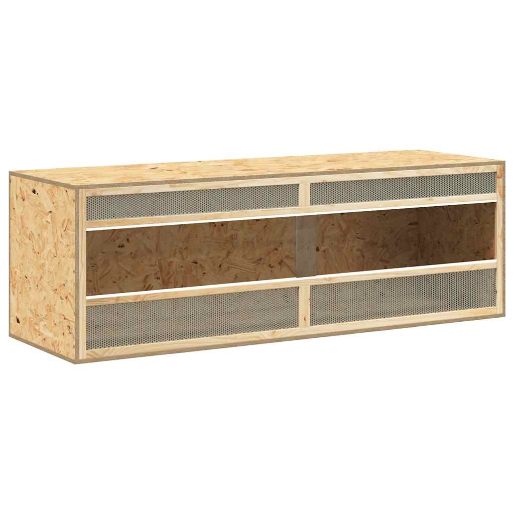Terrarium | Natural Wood Finish | Engineered wood, Glass, Steel | Large