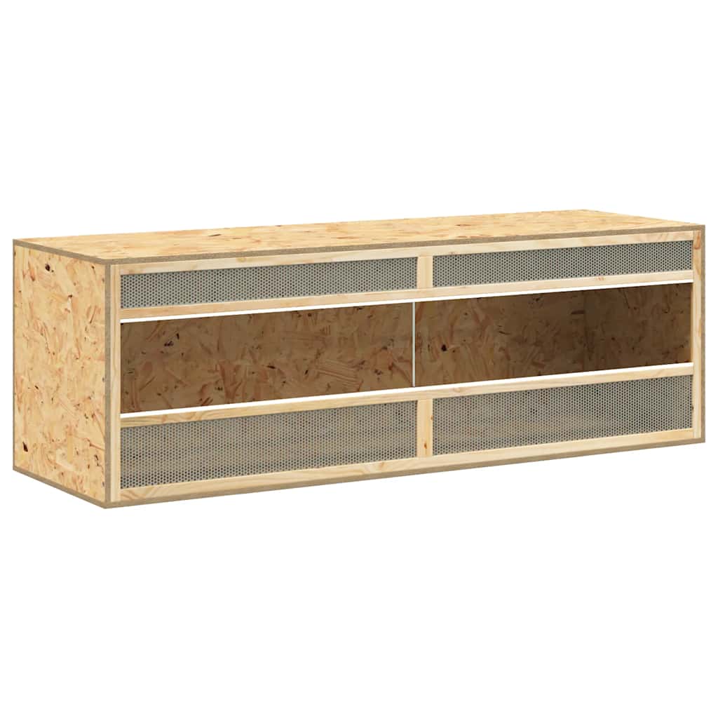Terrarium | Natural Wood Finish | Engineered wood, Glass, Steel | Large