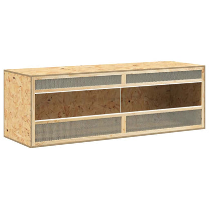 Terrarium | Natural Wood Finish | Engineered wood, Glass, Steel | Large