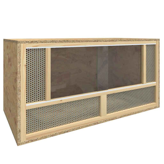 Terrarium | Brown | Engineered wood, glass, steel | 80 x 40 x 40 cm