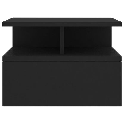 Floating Nightstand Black 40x31x27cm Engineered Wood