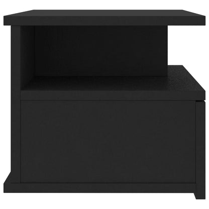Floating Nightstand Black 40x31x27cm Engineered Wood