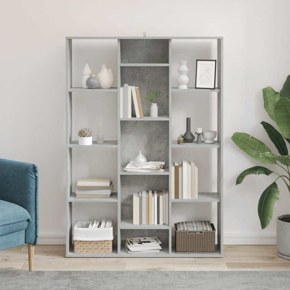 Room Divider/Book Cabinet Concrete Grey 100x24x140 cm Engineered Wood