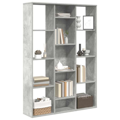 Room Divider/Book Cabinet Concrete Grey 100x24x140 cm Engineered Wood