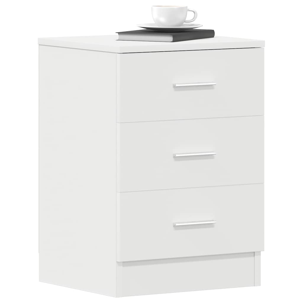 800451 vidaXL Bedside Cabinets 2 pcs White 38x35x56 cm Engineered Wood