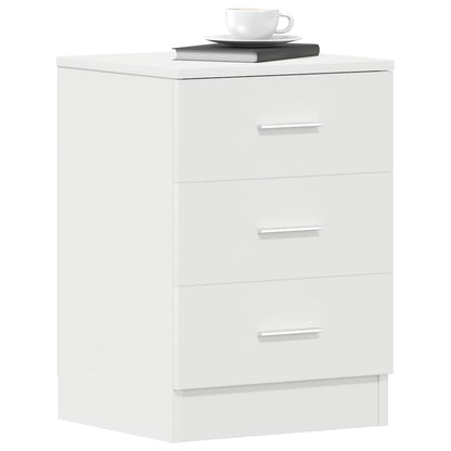 800451 vidaXL Bedside Cabinets 2 pcs White 38x35x56 cm Engineered Wood