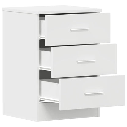 800451 vidaXL Bedside Cabinets 2 pcs White 38x35x56 cm Engineered Wood
