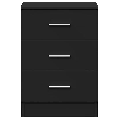 Bedside Cabinets 2 pcs Black 38x35x56 cm Engineered Wood