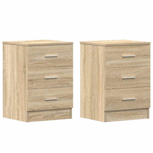 Bedside Cabinets 2 pcs Sonoma Oak 38x35x56 cm Engineered Wood