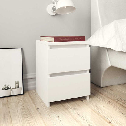 800513 vidaXL Bedside Cabinet White 30x30x40 cm Engineered Wood