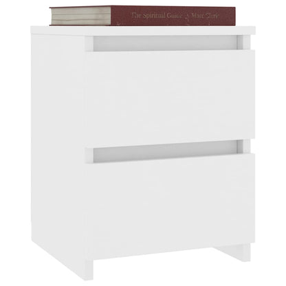 800513 vidaXL Bedside Cabinet White 30x30x40 cm Engineered Wood