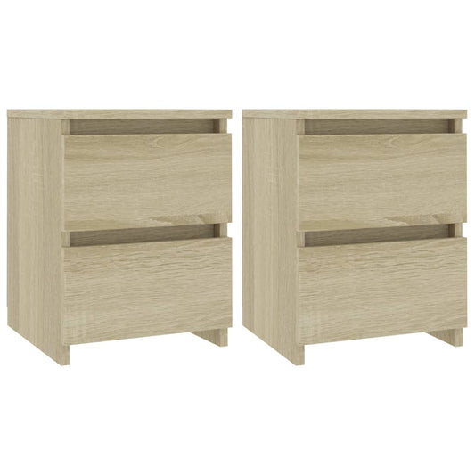 Bedside Cabinets 2 pcs Sonoma Oak 30x30x40 cm Engineered Wood