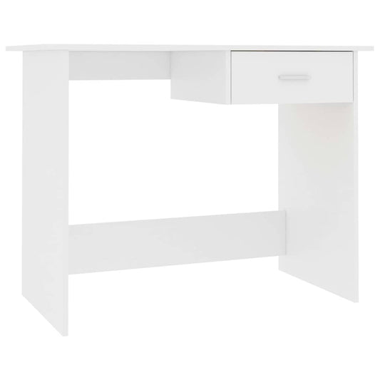 800549 vidaXL Desk White 100x50x76 cm Engineered Wood
