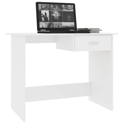 800549 vidaXL Desk White 100x50x76 cm Engineered Wood