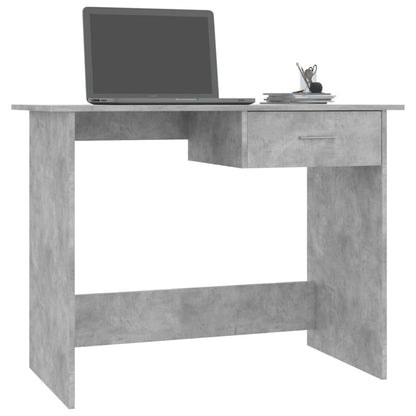 Desk Concrete Grey 100x50x76 cm Engineered Wood