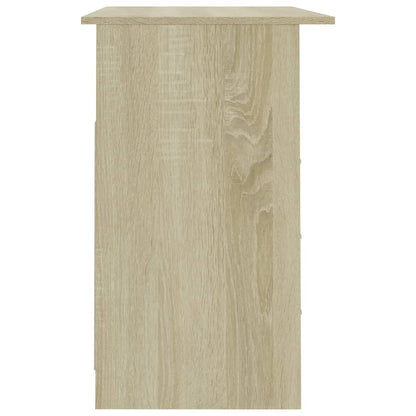 Desk with Drawers Sonoma Oak 110x50x76 cm Engineered Wood
