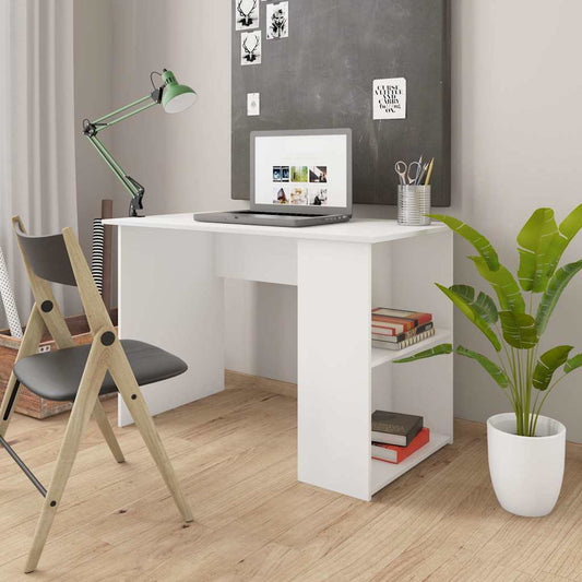 800576 vidaXL Desk White 110x60x73 cm Engineered Wood