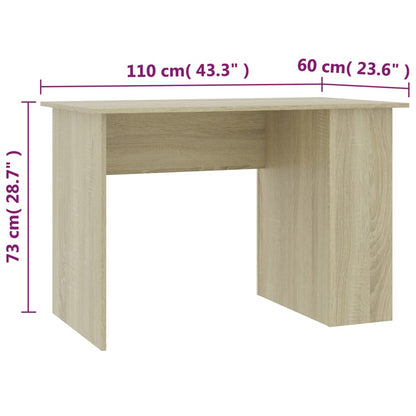 Desk Sonoma Oak 110x60x73 cm Engineered Wood