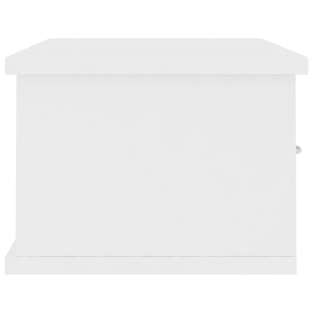 800585 vidaXL Wall-mounted Drawer Shelf White 60x26x18,5 cm Engineered Wood
