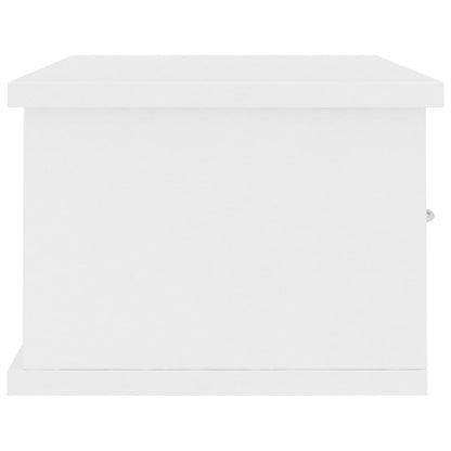 800585 vidaXL Wall-mounted Drawer Shelf White 60x26x18,5 cm Engineered Wood