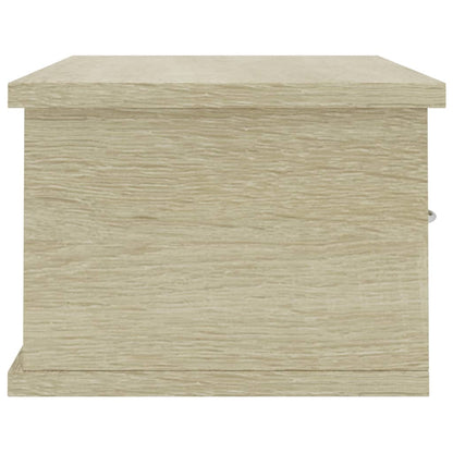 800588 vidaXL Wall-mounted Drawer Shelf Sonoma Oak 60x26x18,5 cm Engineered Wood