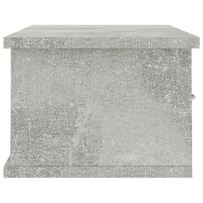 800589 vidaXL Wall-mounted Drawer Shelf Concrete Grey 60x26x18,5 cm Engineered Wood