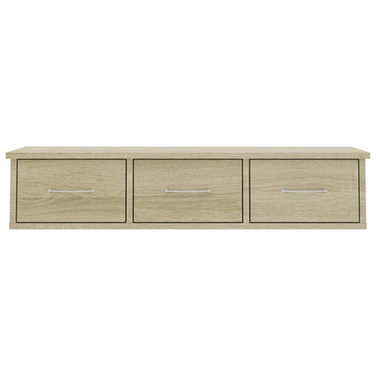 800597 vidaXL Wall-mounted Drawer Shelf Sonoma Oak 88x26x18,5 cm Engineered Wood