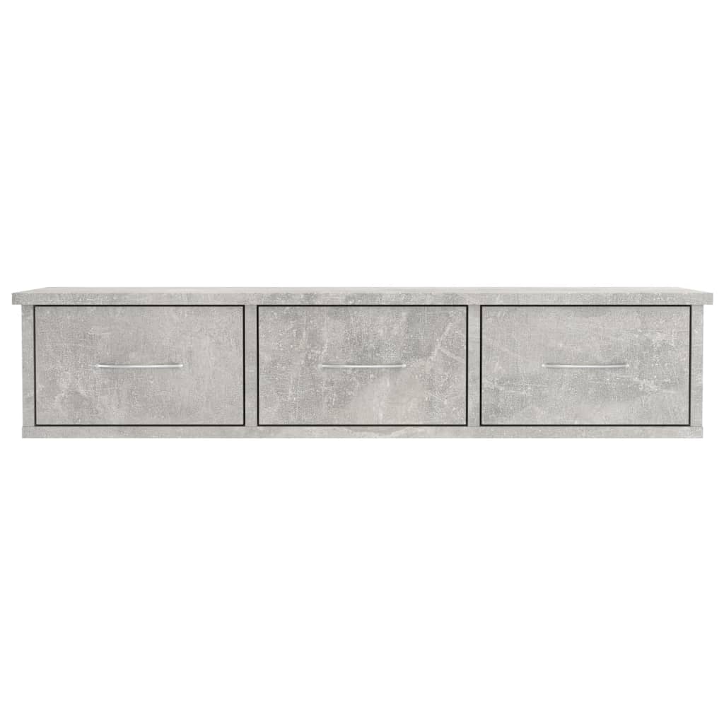 Wall-mounted Drawer Shelf Concrete Grey 88x26x18.5 cm Engineered Wood