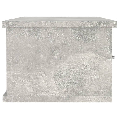 800598 vidaXL Wall-mounted Drawer Shelf Concrete Grey 88x26x18,5 cm Engineered Wood