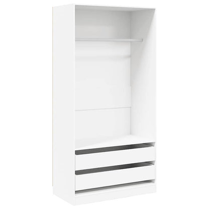 Wardrobe White 100x50x200 cm Engineered Wood