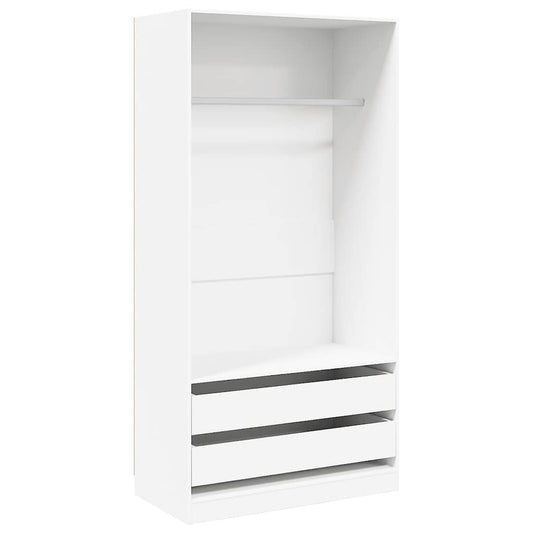 Wardrobe | White | Engineered wood | Compact | Wardrobe | Rectangular