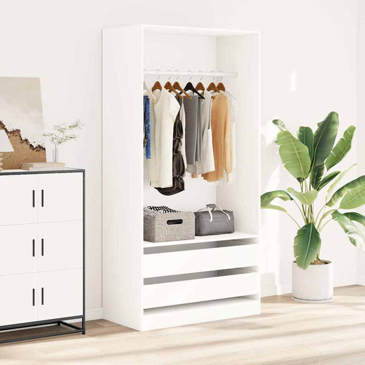 Wardrobe | White | Engineered wood | Compact | Wardrobe | Rectangular