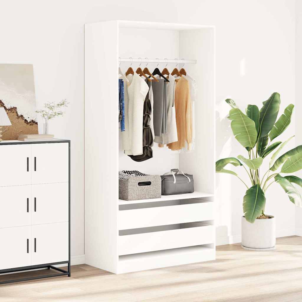 800603 vidaXL Wardrobe White 100x50x200 cm Engineered Wood