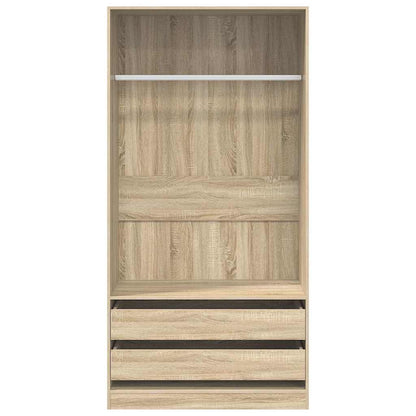 800606 vidaXL Wardrobe Sonoma Oak 100x50x200 cm Engineered Wood