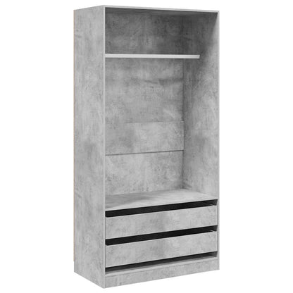Wardrobe | Concrete Grey | Engineered Wood | Compact | Wardrobe