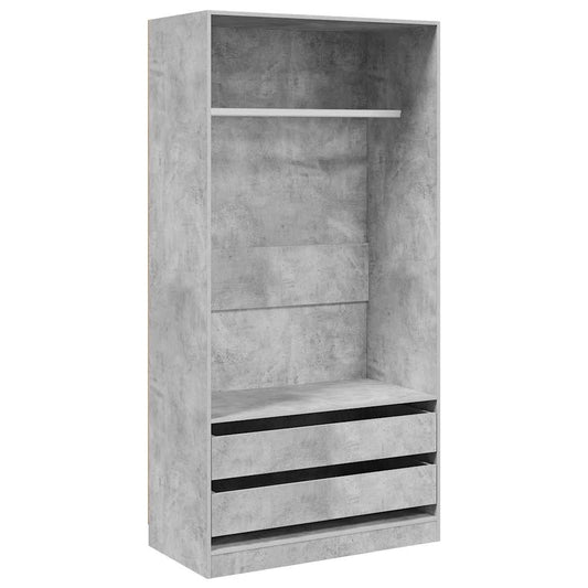 Wardrobe | Concrete Grey | Engineered Wood | Compact | Wardrobe