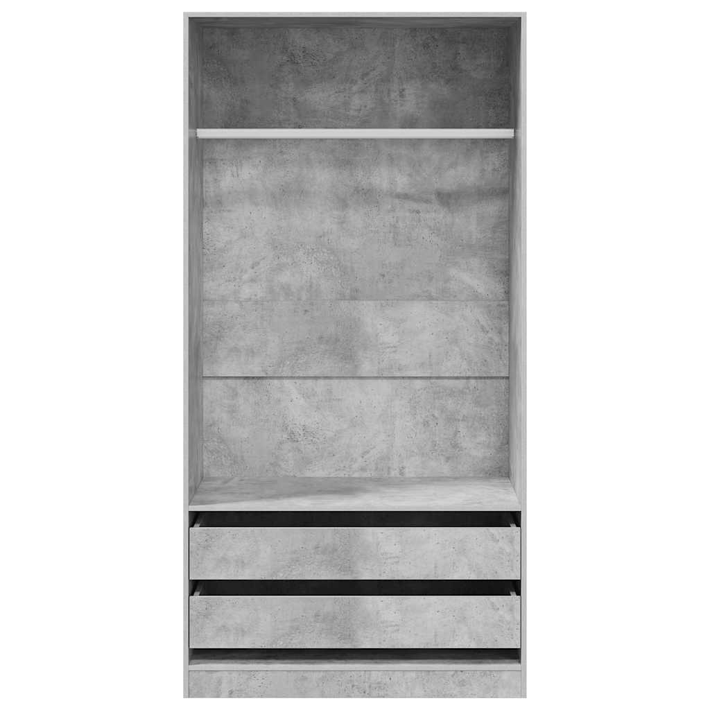 Wardrobe | Concrete Grey | Engineered Wood | Compact | Wardrobe